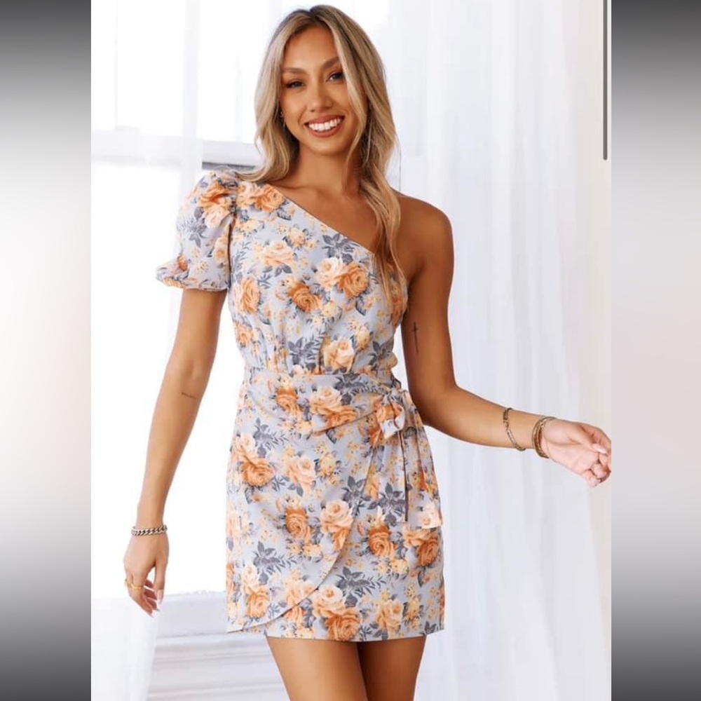 HELLO MOLLY FLOWERS OF THE SUN DRESS BLUE